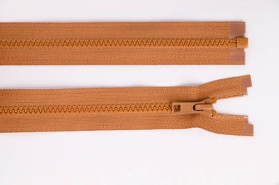 Zip YKK - kostený deliteľný - karamelová - 724