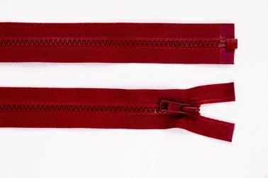 Zip YKK - kostěný dělitelný - vínová