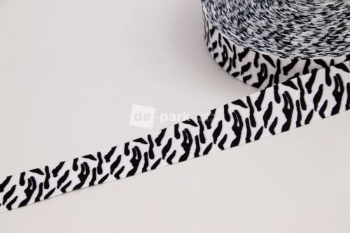Lampas - Rypsová stuha - Zebra - 3 cm