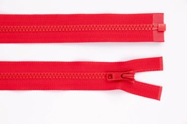 Zip YKK - kostený deliteľný - červená - 337