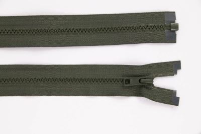 Zip YKK - kostěný dělitelný - army khaki - 684