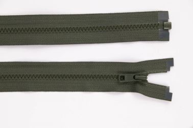 Zip YKK - 75cm - dělitelný - army khaki - 684