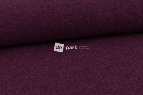 Fleece 100% MERINO - Melír - ostružinová