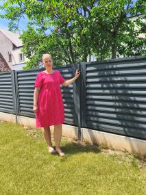 Gázovina - mušelín - Zebra - růžovočervená (1)