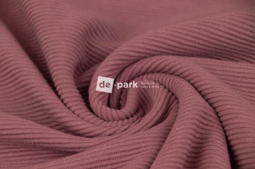 Teplákovina 3D - Stripe - tmavá starorůžová