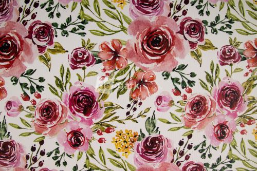 DESIGNED BY DE-PARK - Koženkový panel - Akvarelové květy