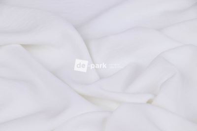 Mačkaná pružná viskoza - bílá