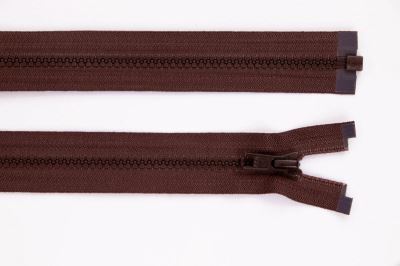 Zip YKK - kostený deliteľný - čokoládovo hnedá - 729