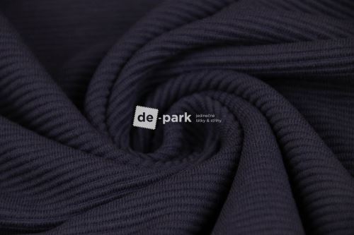 Teplákovina 3D - Stripe - černomodrá