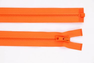 Zip YKK - kostený deliteľný - oranžová