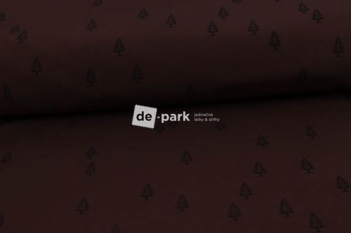 Zimní softshell 10/3 - KOLEKCE LES - čokoládově hnědá - 729 - kus - 0,60 m