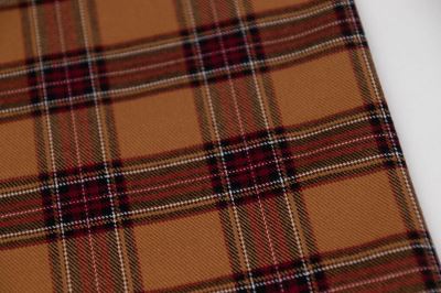 Tartan - skotská kostka - koňaková (3)