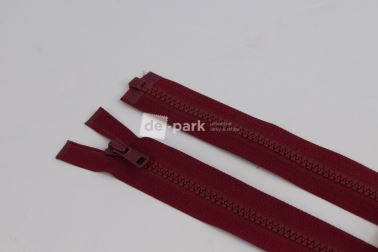 Zip YKK - kostěný dělitelný - vínová