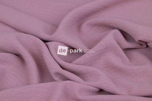 Mačkaná pružná viskoza - starorůžová