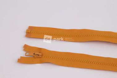 Zip YKK - kostěný dělitelný - hořčicová - 128
