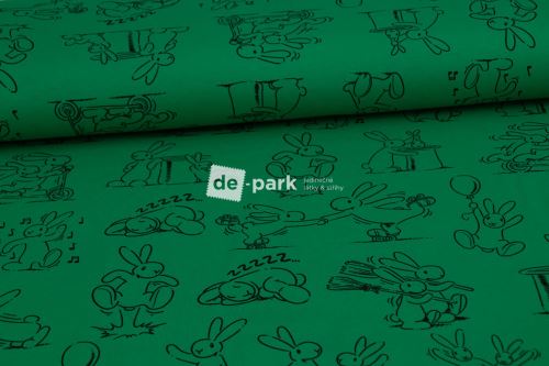 Teplákovina - Bob a Bobek - trávově zelená - 617