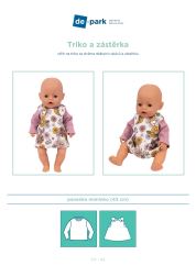 Papírový střih na panenku - Triko a zástěrka Papírový střih na panenku - Triko a zástěrka