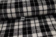 Kabátovina - Velká kostka - černobílá