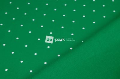Teplákovina - Puntíčky - trávově zelená - 617 (3)