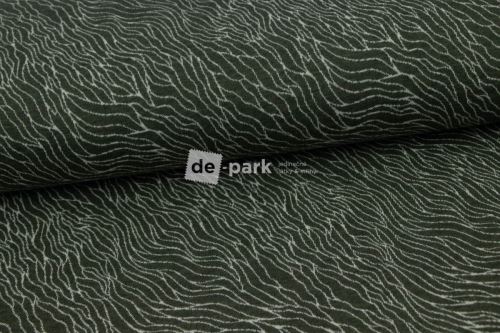 Úplet 100% MERINO - Vlnky - khaki melír - 1 ks - 0,17 m Úplet 100% MERINO - Vlnky - khaki melír - 1 ks - 0,17 m