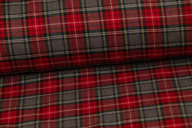 Tartan - skotská kostka - červená
