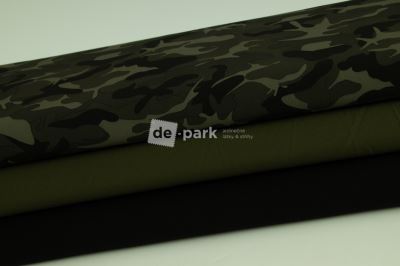 Nohavicový pružný softshell - Maskáč - army khaki (1)